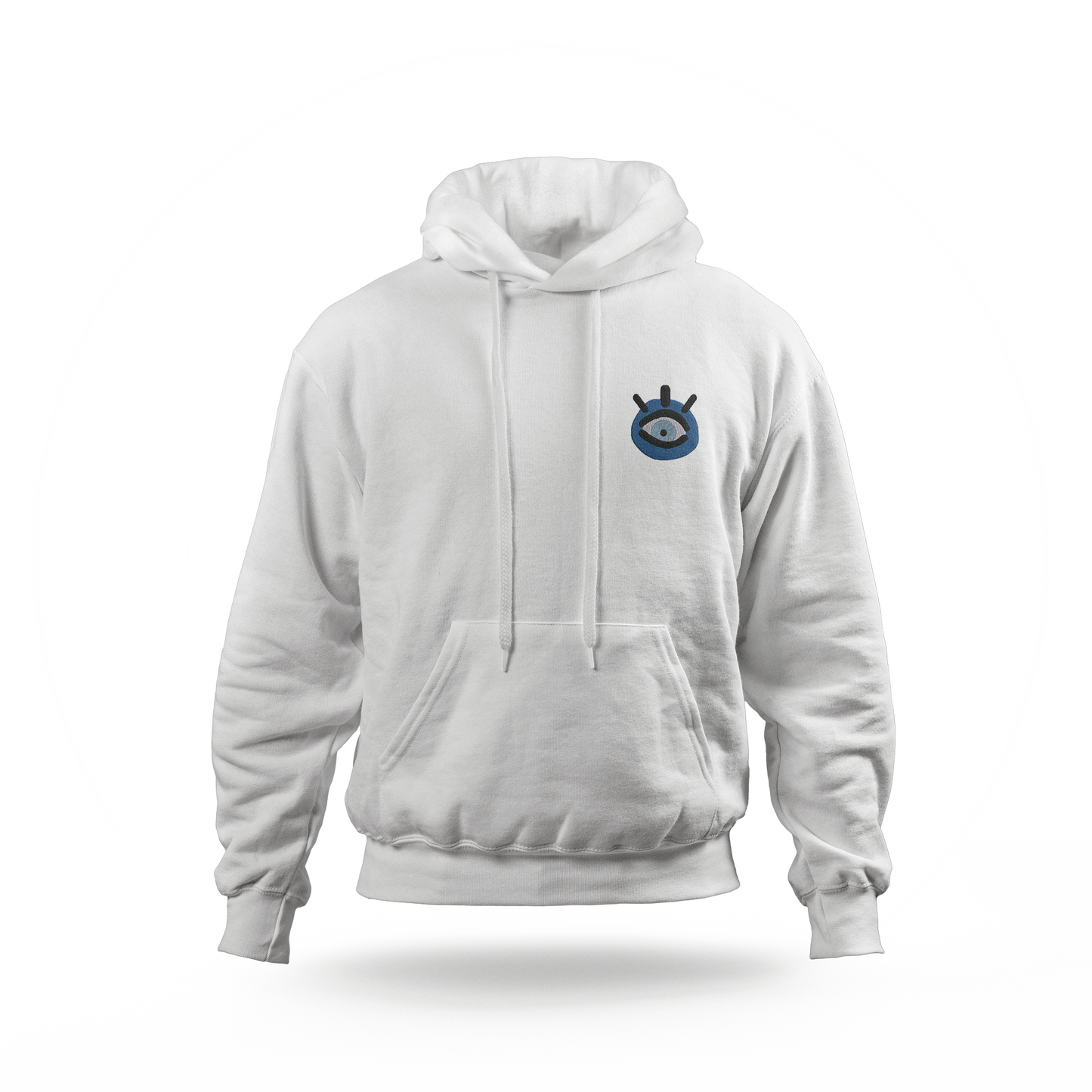 EVIL EYE bijela hudica s vezom motiva