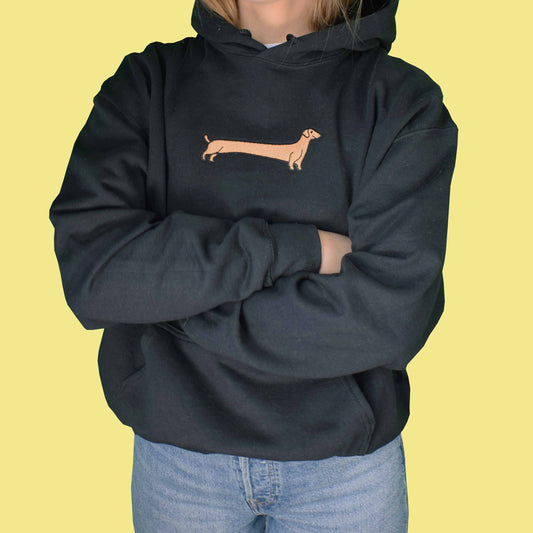 crna hudica s vezom jazavčara