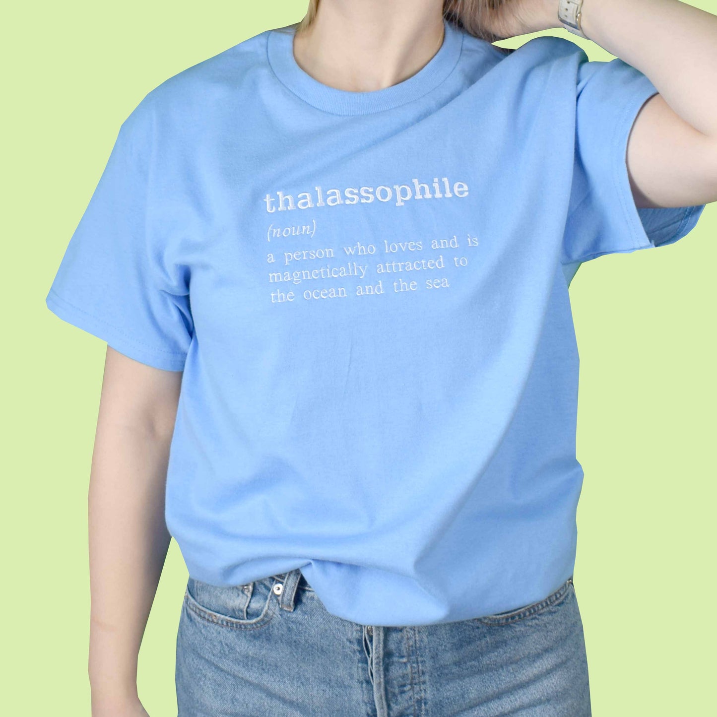 majica kratkih rukava s vezom definicije "thalassophile"