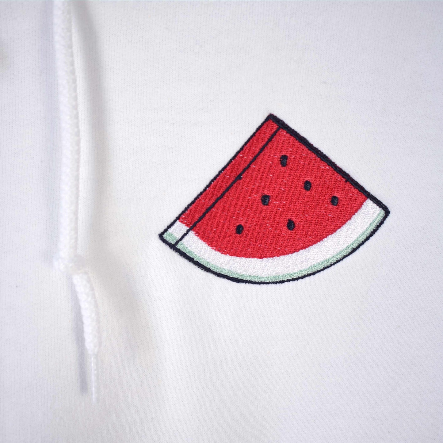 bijela hudica s vezom lubenice