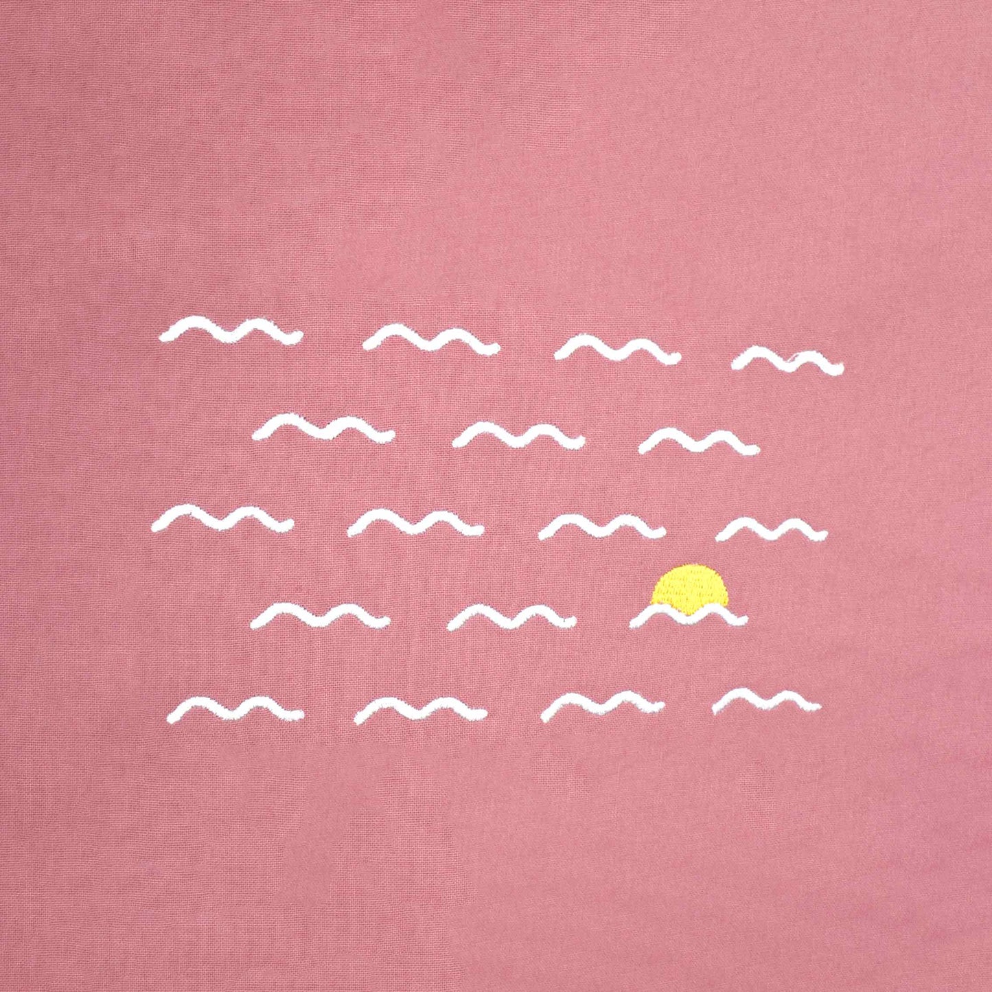 roza pamučna torba s vezom zalaska