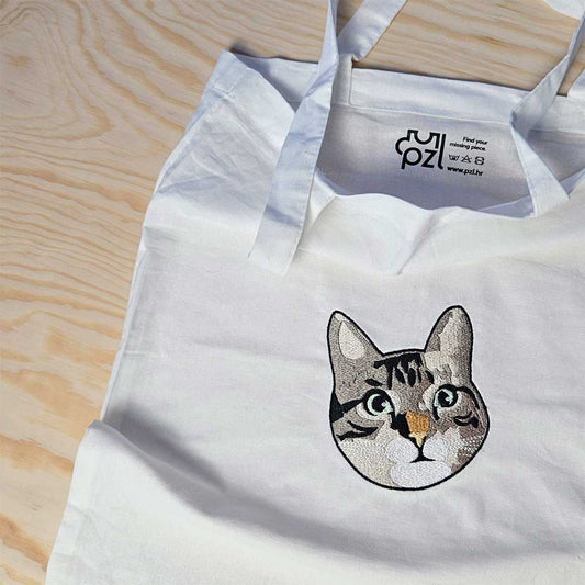Tote torba s personaliziranim punim vezom ljubimca