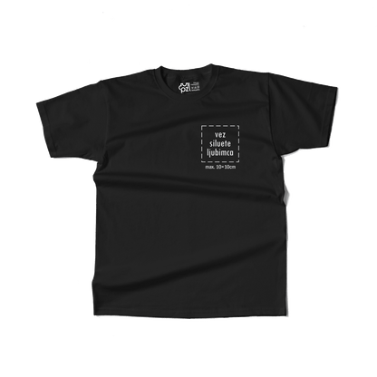 Majica kratkih rukava s personaliziranim vezom siluete ljubimca