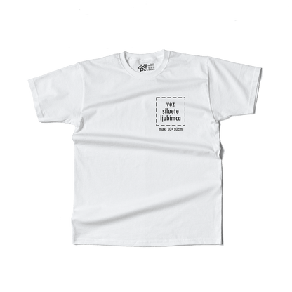 Majica kratkih rukava s personaliziranim vezom siluete ljubimca