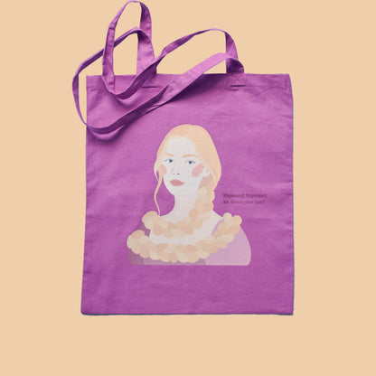 RAPUNZEL tote bag s printom Zlatokose, rozi