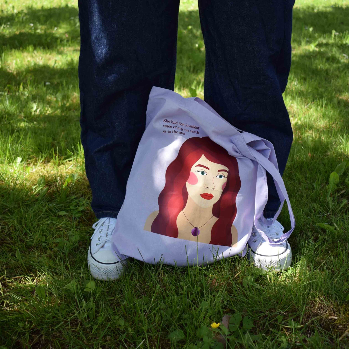 THE LITTLE MERMAID ceker s printom, svijetlo ljubičasti