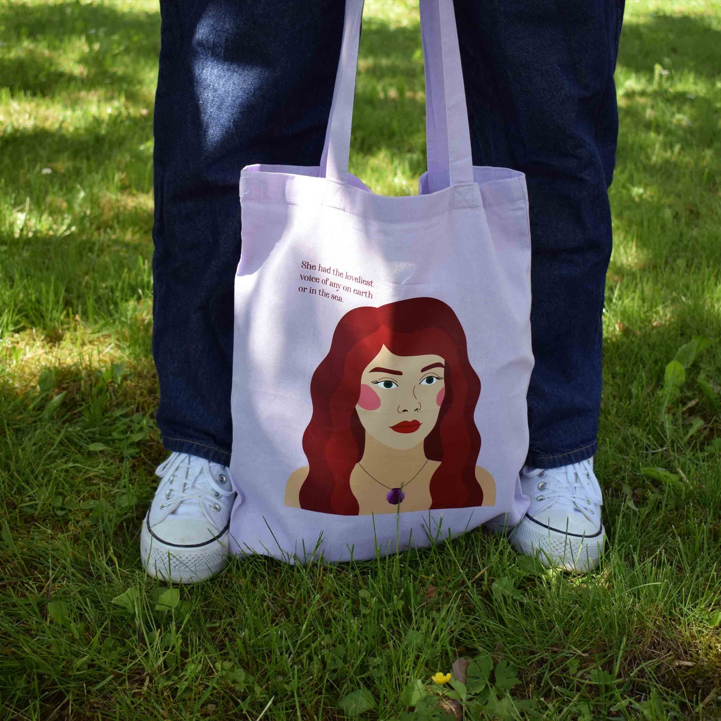 THE LITTLE MERMAID ceker s printom, svijetlo ljubičasti