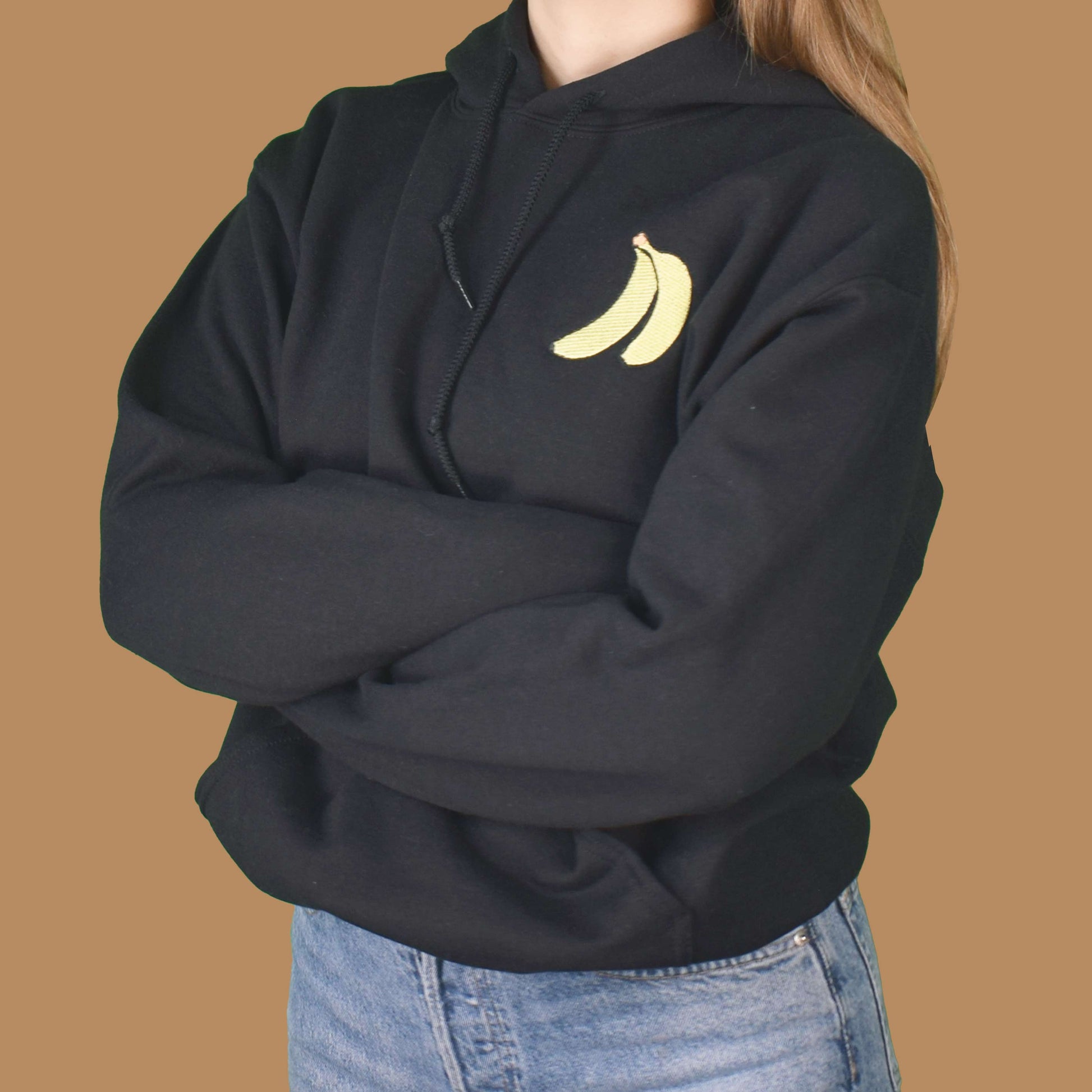 crna hudica s vezom banane