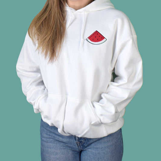 bijela hudica s vezom lubenice