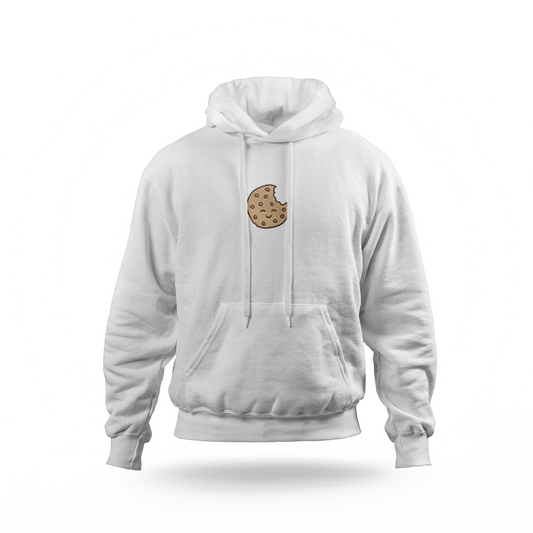 Savršeni poklon za Valentinovo - COOKIE Hoodie matching hudica s motivom keksa, bijela