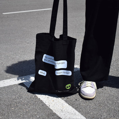 BOGOS BINTED crni pamučni ceker s printom