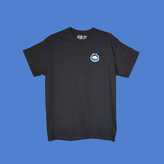 EVIL EYE crna majica kratkih rukava s vezom