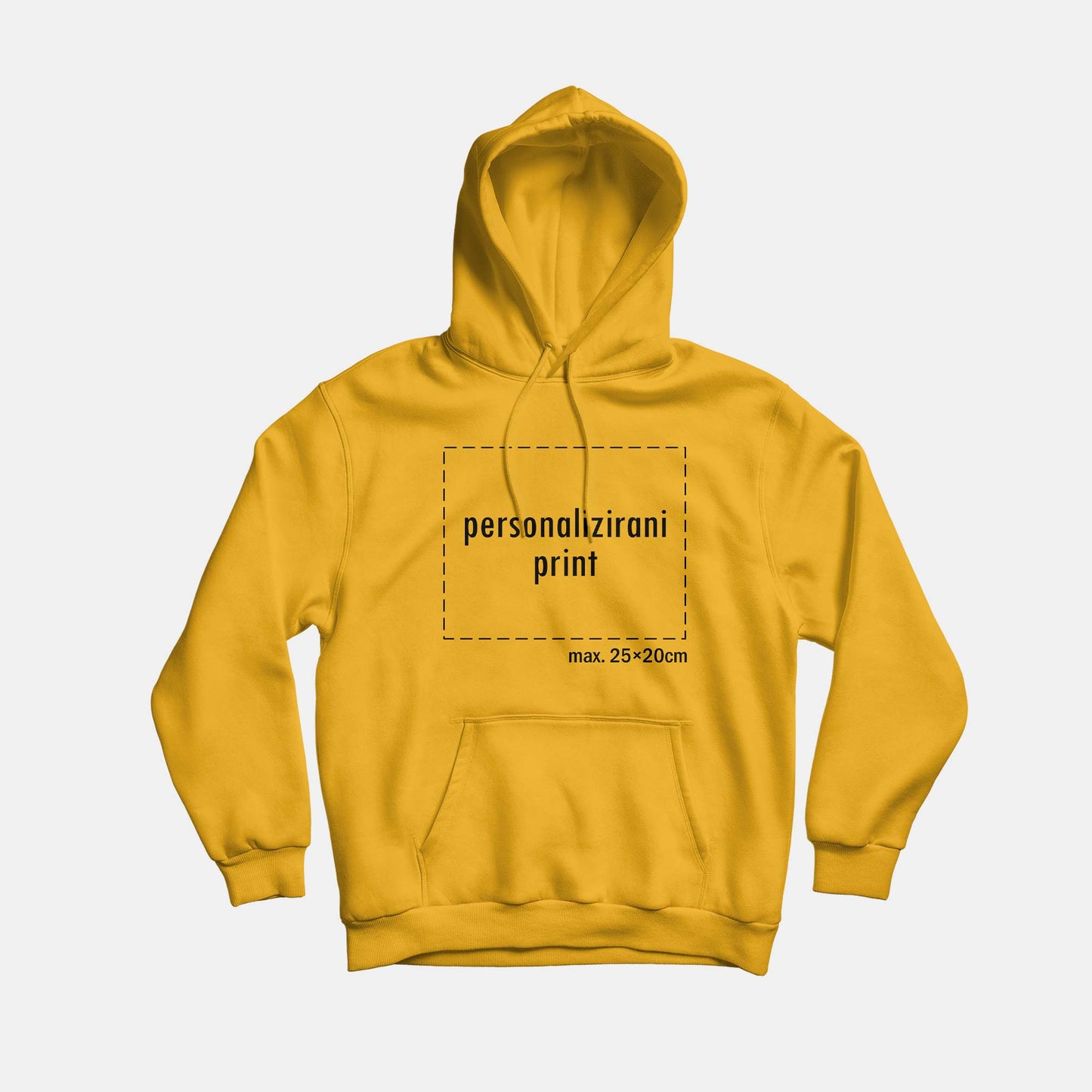 hudica s personaliziranim printom, žuta