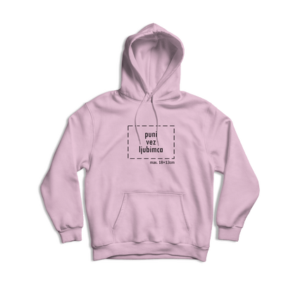 svijetlo roza hudica s personaliziranim vezom vašeg ljubimca