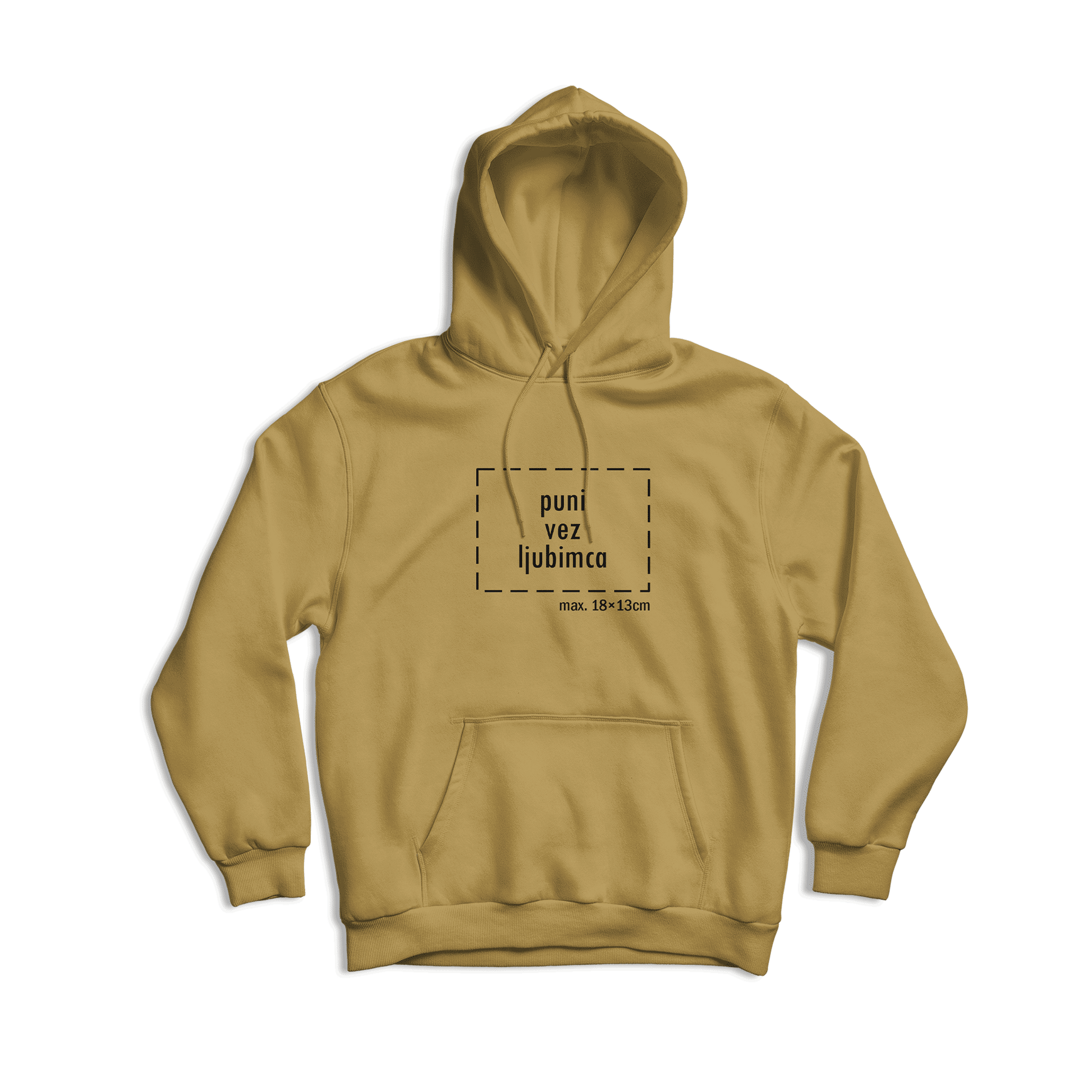 svijetlo smeđa hudica s personaliziranim vezom vašeg ljubimca