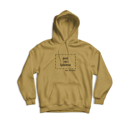 svijetlo smeđa hudica s personaliziranim vezom vašeg ljubimca