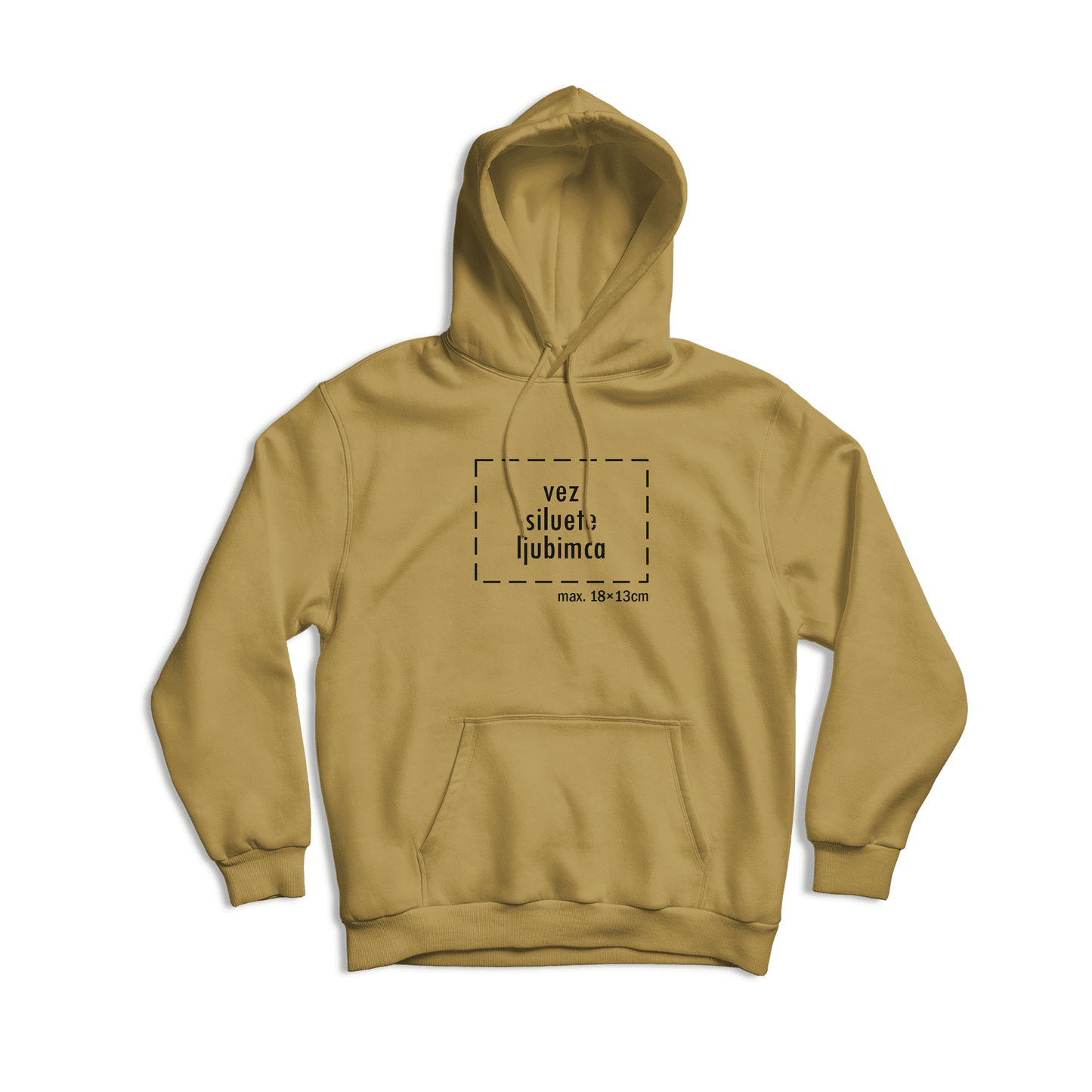 svijetlo smeđa hudica s personaliziranim vezom siluete vašeg ljubimca