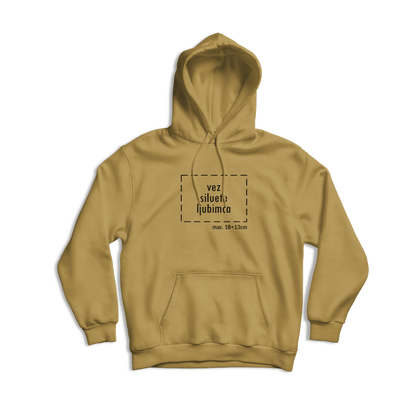 svijetlo smeđa hudica s personaliziranim vezom siluete vašeg ljubimca