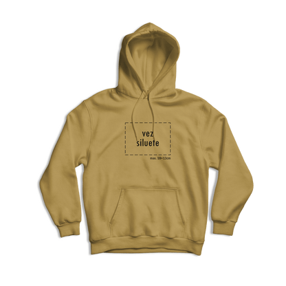 svijetlo smeđa hudica s personaliziranim vezom siluete vaše fotografije