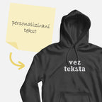 Hudica s personaliziranim vezom teksta