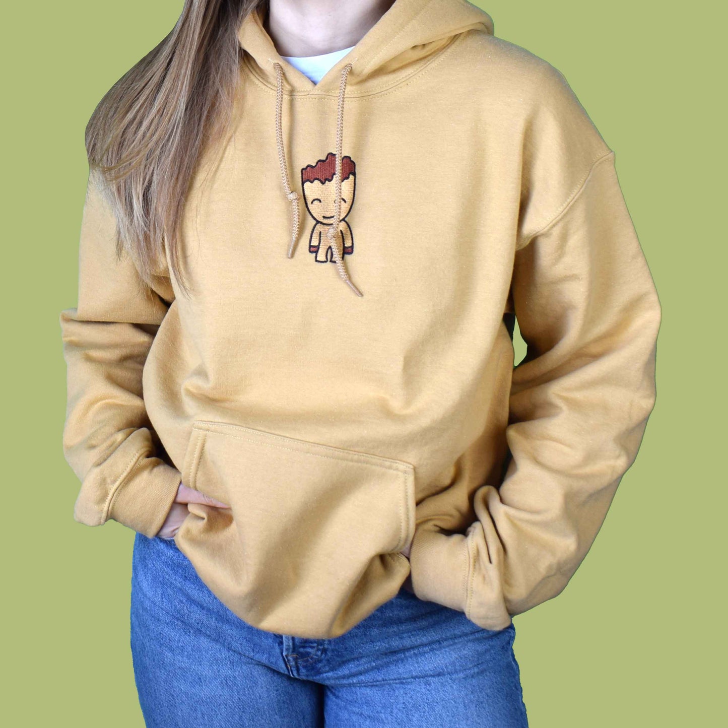 bež hudica s vezom Groota