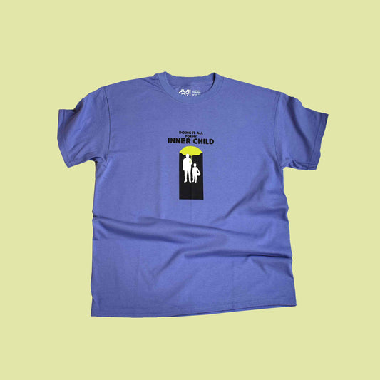 INNER CHILD plava majica kratkih rukava s printom