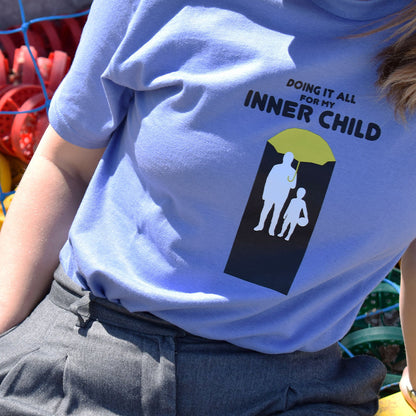 INNER CHILD plava majica kratkih rukava s printom