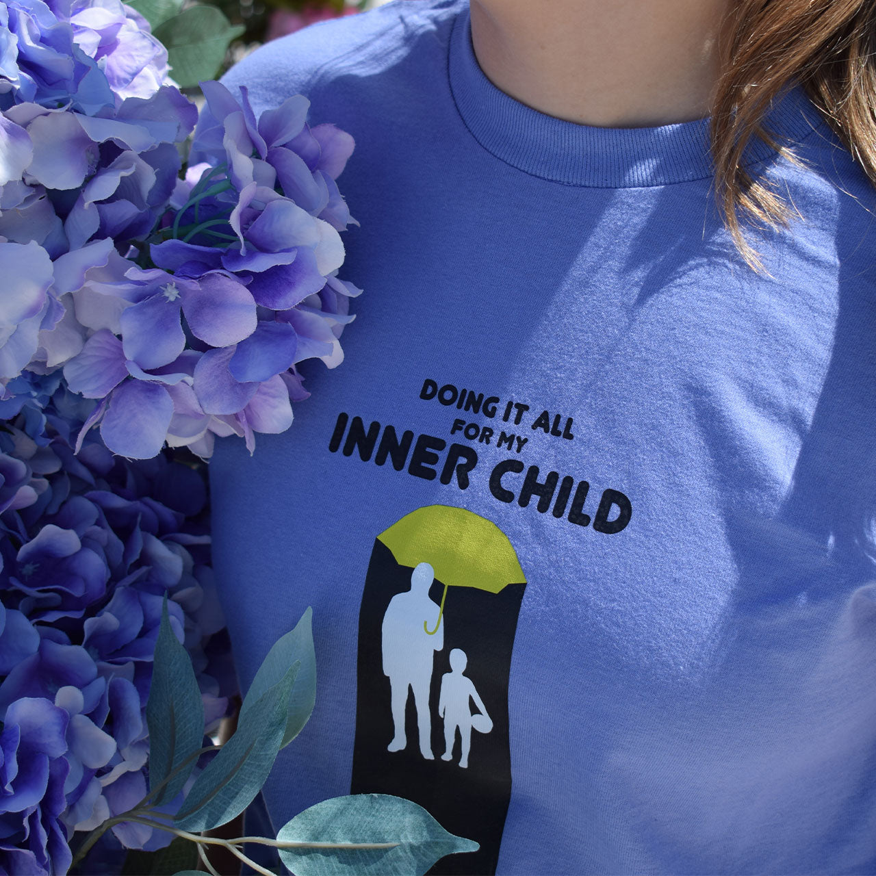 INNER CHILD plava majica kratkih rukava s printom