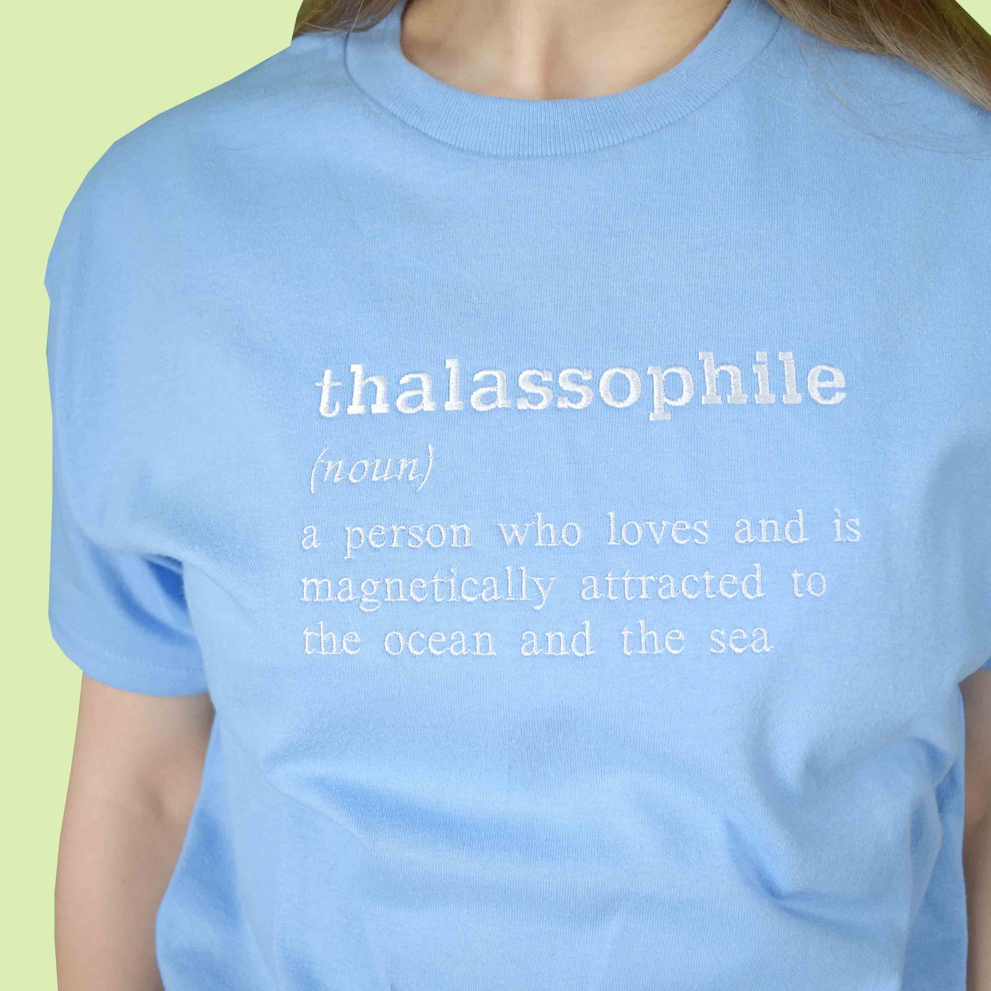 majica kratkih rukava s vezom definicije "thalassophile"