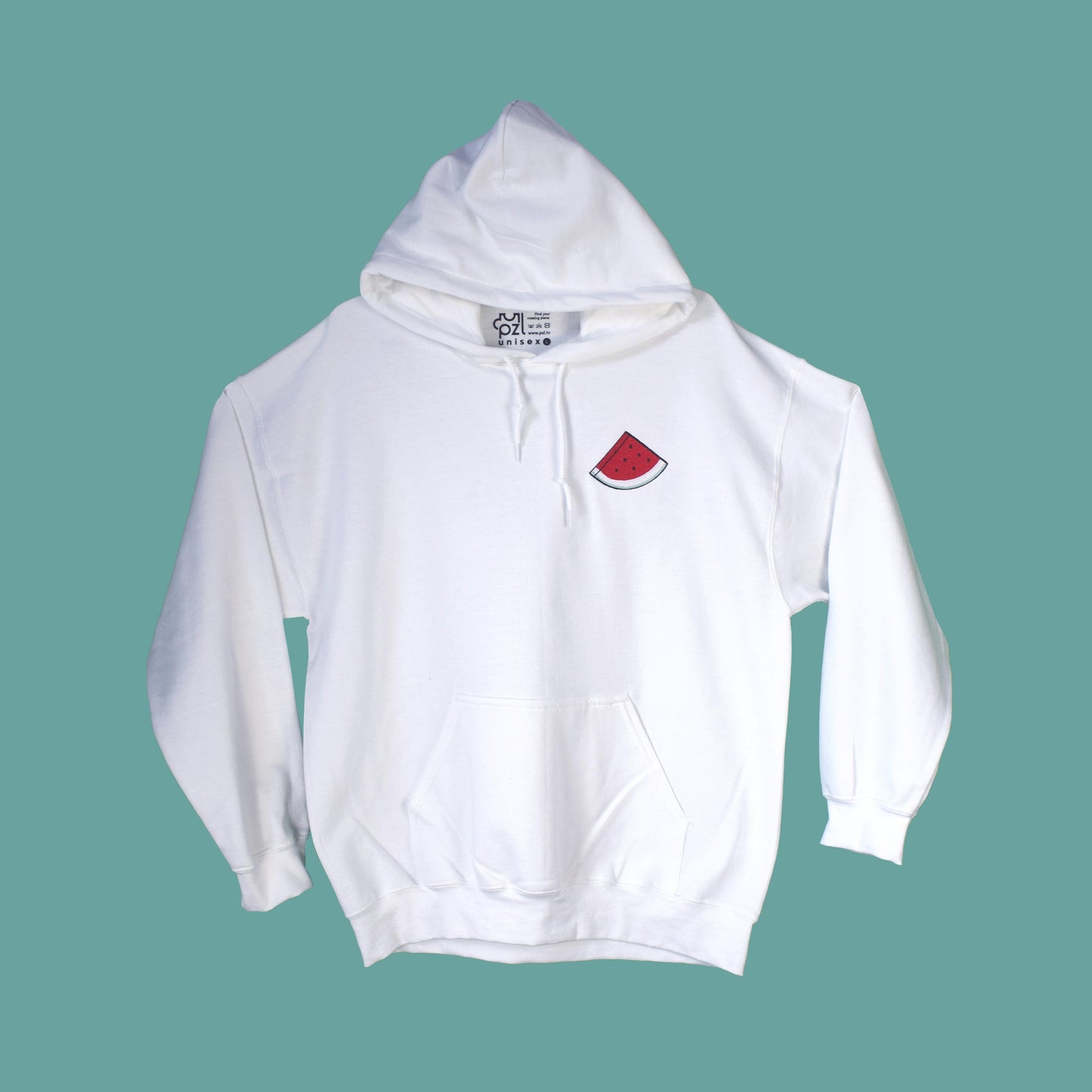 bijela hudica s vezom lubenice