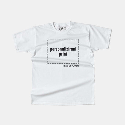 kratka majica s personaliziranim printom, bijela