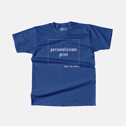 kratka majica s personaliziranim printom, plava