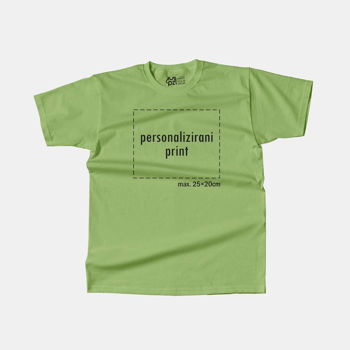 kratka majica s personaliziranim printom, zelena