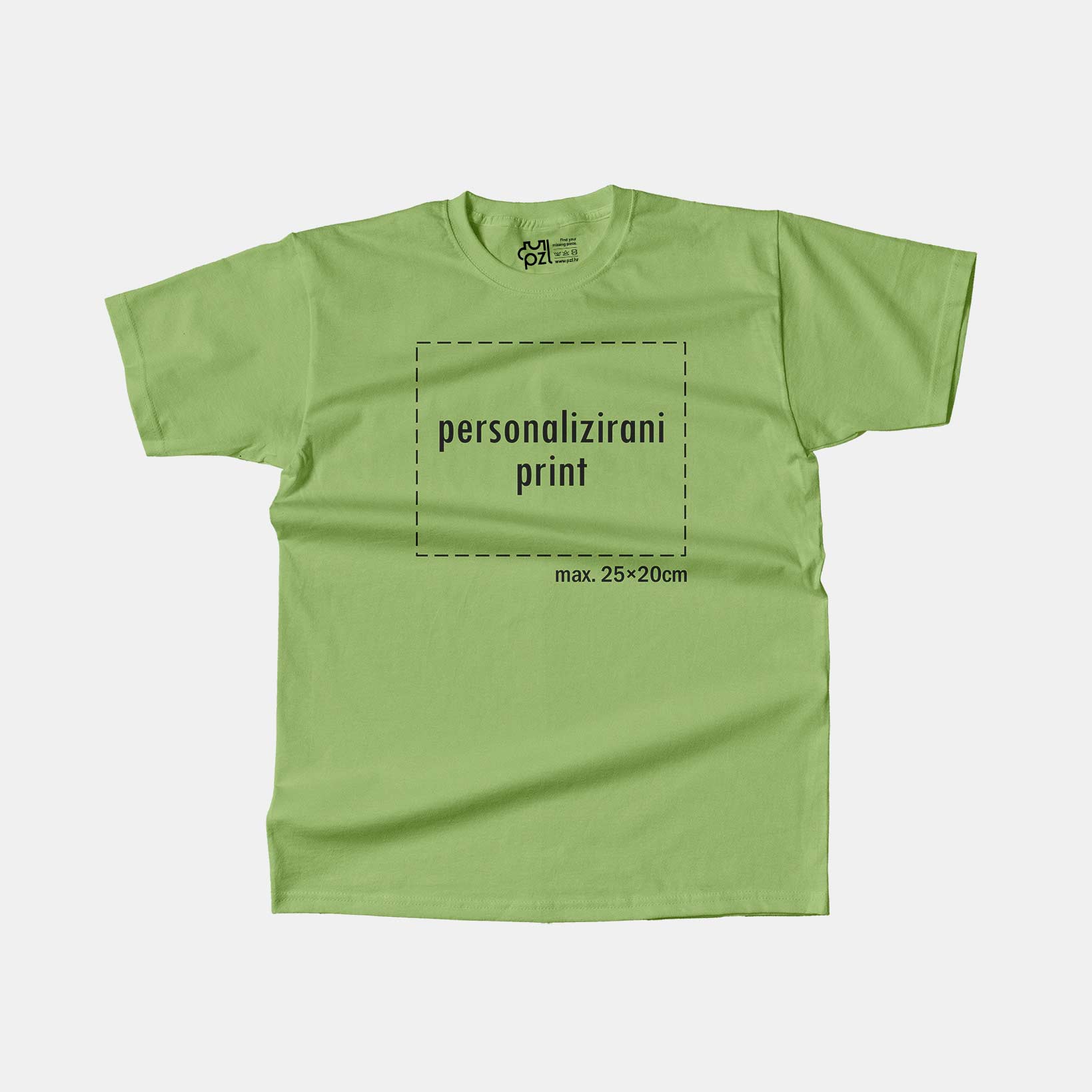 kratka majica s personaliziranim printom, zelena