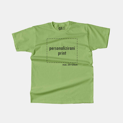 kratka majica s personaliziranim printom, zelena