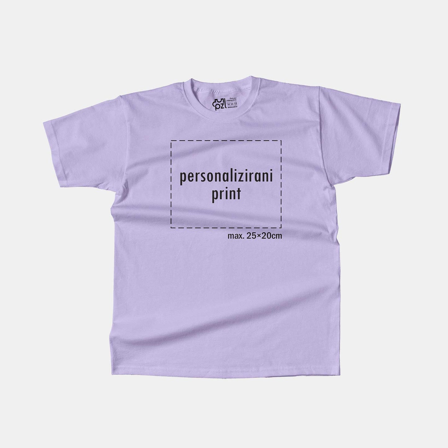 kratka majica s personaliziranim printom, svijetlo ljubičasta