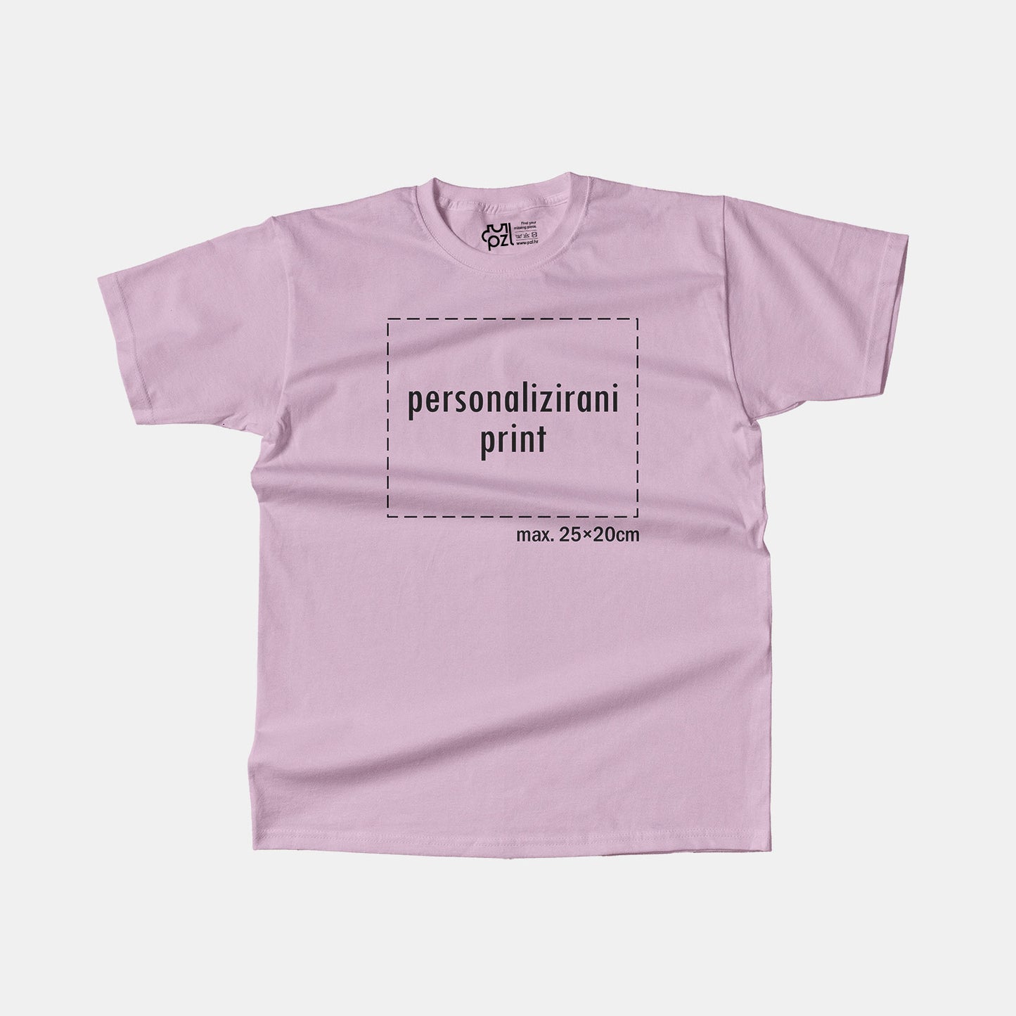 kratka majica s personaliziranim printom, svijetlo roza