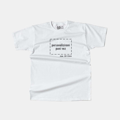 majica kratkih rukava s personaliziranim vezom, bijela