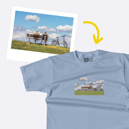 primjer punog veza fotografije na kratkoj majici