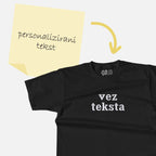 Majica s personaliziranim vezom teksta