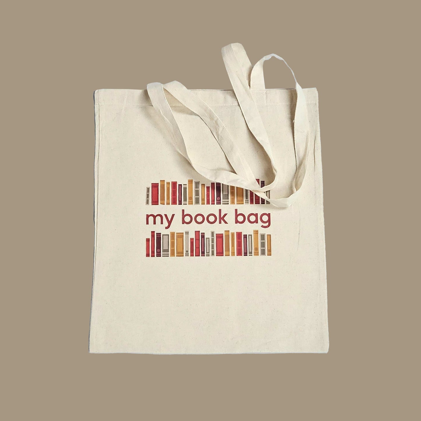 MY BOOK BAG bež torba s printom 