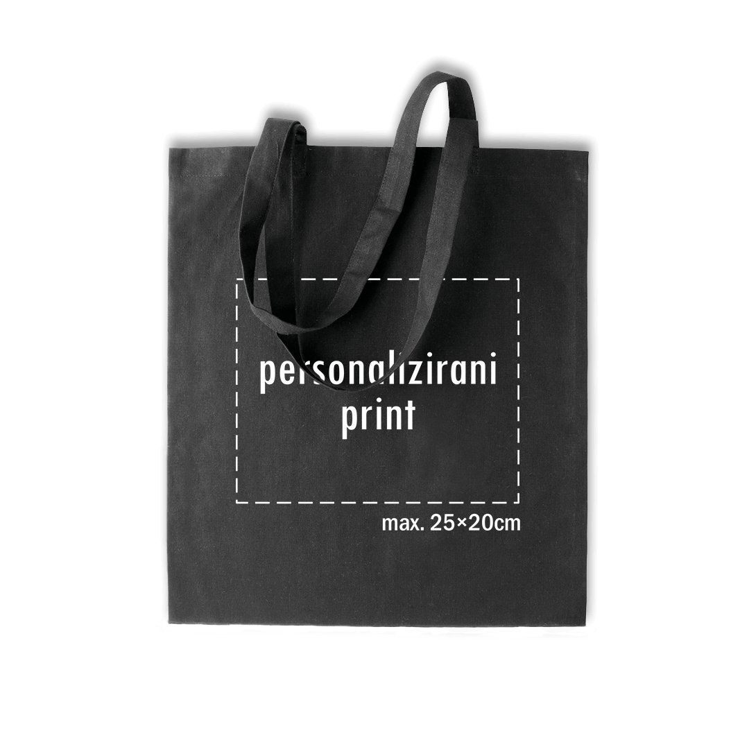 crni pamučni ceker s personaliziranim printom fotografije, natpisa ili ilustracije