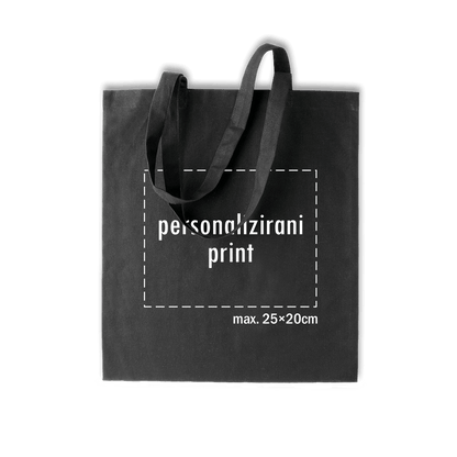 crni pamučni ceker s personaliziranim printom fotografije, natpisa ili ilustracije