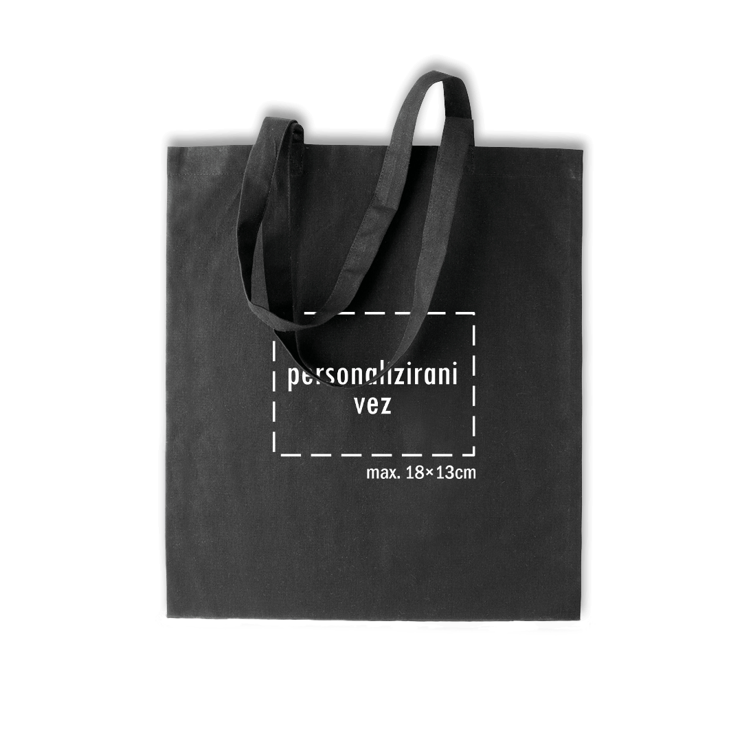 crni pamučni ceker s personaliziranim vezom motiva ili teksta po želji