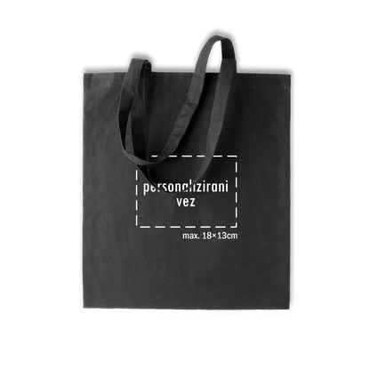 crni pamučni ceker s personaliziranim vezom motiva ili teksta po želji