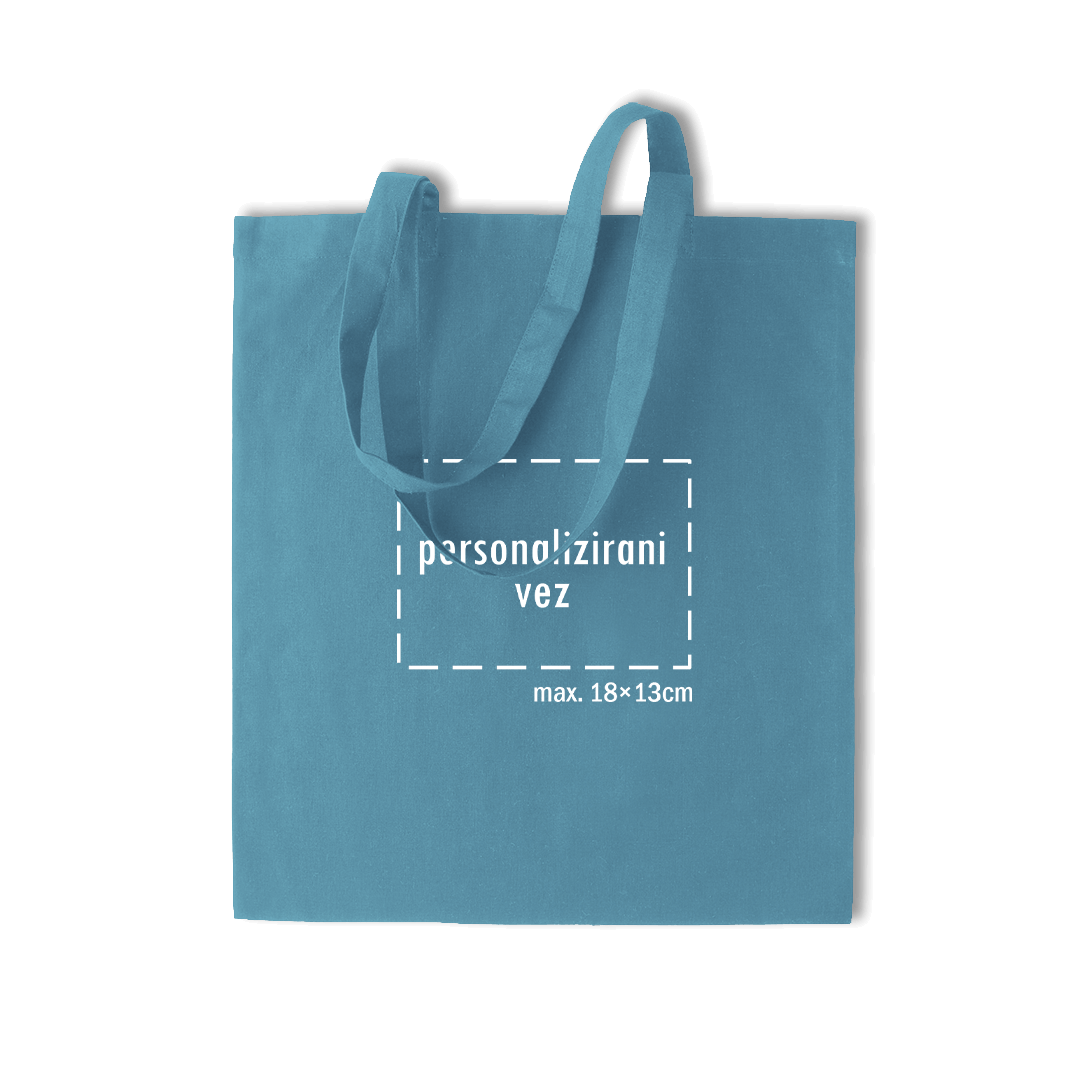 plavi pamučni ceker s personaliziranim vezom motiva ili teksta po želji