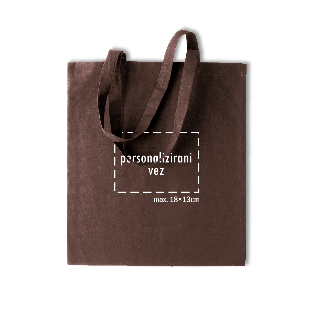 smeđi pamučni ceker s personaliziranim vezom motiva ili teksta po želji