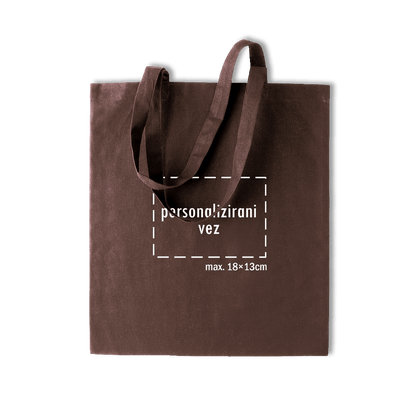 smeđi pamučni ceker s personaliziranim vezom motiva ili teksta po želji