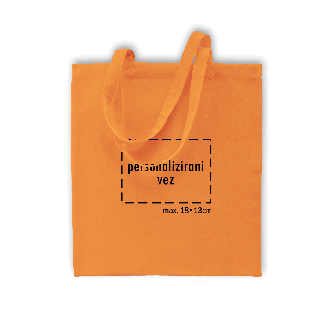 narančasti pamučni ceker s personaliziranim vezom motiva ili teksta po želji