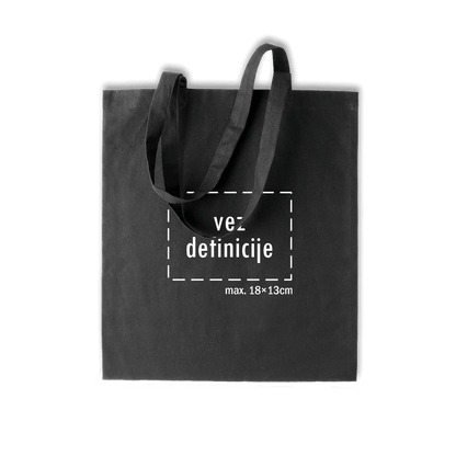 crni pamučni ceker s personaliziranim vezom definicije po želji